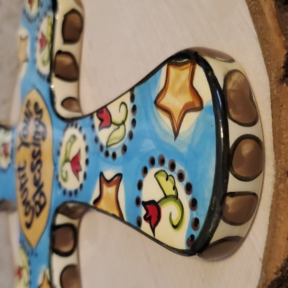 Laura Kirkland Glory Haus Count Your Blessings Cross Hanging - Picture 3 of 6